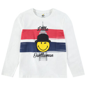 Junior - Tee-shirt manches longues en jersey avec Smiley et sequins magiques 