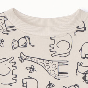 Sweat molleton oversize imprimé animaux pour bébé garçon 