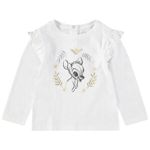 T-shirt manches longues volantées avec print Bambi Disney 