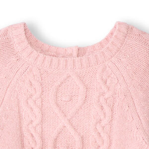 Pull poncho en tricot uni pour bébé fille 