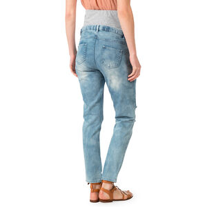 Jeans de grossesses coupe boyfriend avec usures 