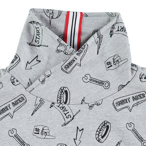 Junior - Sweat en molleton avec col croisé et imprimé all-over 