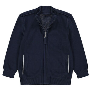 Gilet en tricot zippé avec poches 