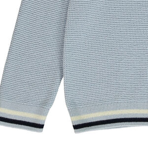 Pull en tricot uni effet nid d'abeille garçon 