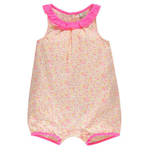 Combishort naissance imprimé fleuri 