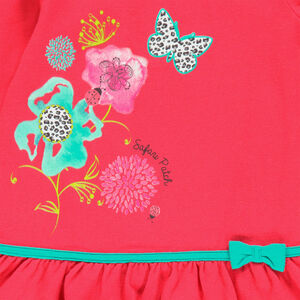 Ensemble tunique printée à volant et legging imprimé fantaisie 