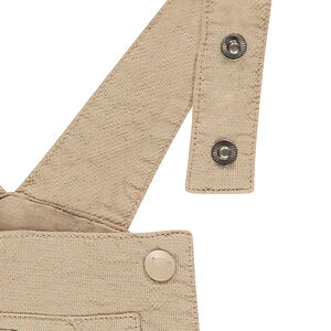 Salopette longue en coton avec badges animaux 