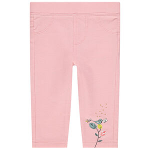 Jegging en milano print oiseau et fleurs 