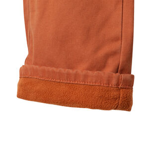 Pantalon droit en twill doublé polaire 