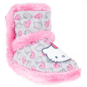 Chaussons bottines Hello Kitty avec fausse fourrure fille 