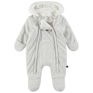 Combi-pilote doublée sherpa avec lapin brodé pour bébé garçon 