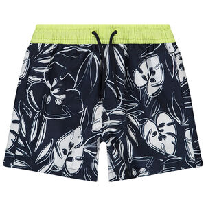 Short de bain imprimé feuillage garçon 