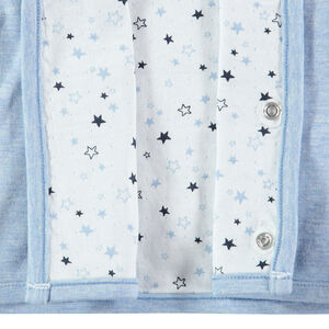 Gilet à capuche chiné avec doublure étoilée et éléphant patché 