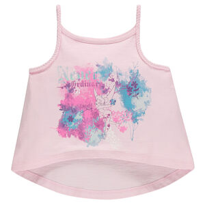 Débardeur Disney print Fée Clochette avec bretelles tressées  