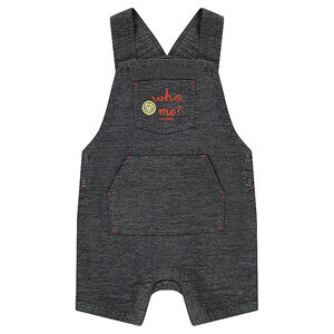 Salopette short en coton fantaisie avec badge twill ©Smiley 