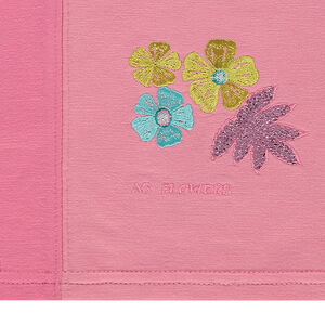 Jogging en molleton avesweat à fleurs brodées et fuseau à bandes contrastées 