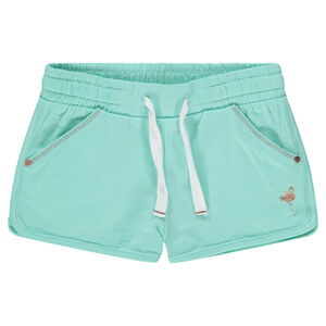 Short en jersey avec flamant rose printé 