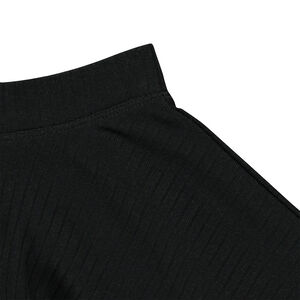 Jupe noire unie à taille élastiquée 