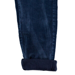 Pantalon en velours doublé jersey avec poches à rabat 