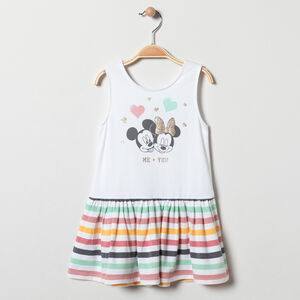 Robe rayée print Mickey & Minnie Disney pour bébé fille 