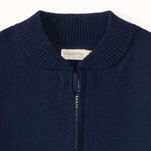 Gilet zippé en tricot uni garçon 