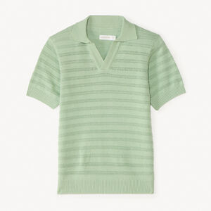 Polo manches courtes tricot fantaisie ajouré garçon 