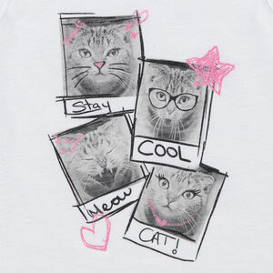 Pyjama débardeur et short avec print chats 