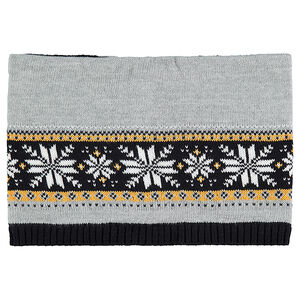 Snood en tricot avec motif jacquard et doublure en sherpa 