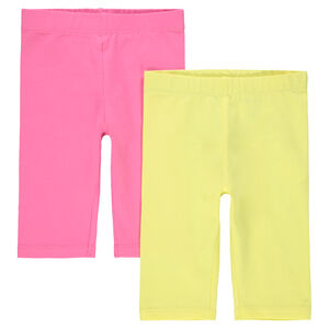 Lot de 2 leggings courts unis 