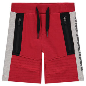 Bermuda en molleton avec poches zippées 