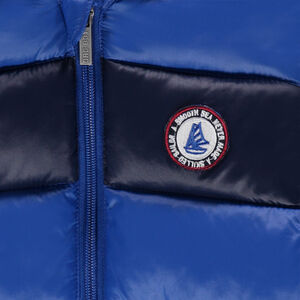 Doudoune légère avec bande contrastée et badge patché 