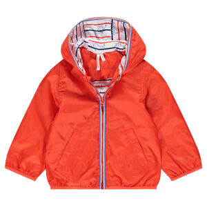 Coupe-vent en nylon avec doublure rayée et poches à scratch 