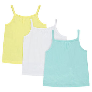Lot de 3 débardeurs en jersey à fines bretelles 
