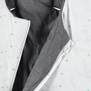 Nid d'ange en coton avec oreilles en relief et doublure contrastée 