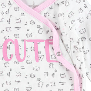 Lot de 3 bodies manches longues print chats 