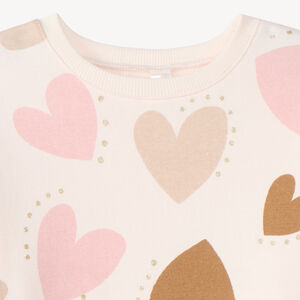 Sweat molleton oversize bébé fille imprimé fantaisie 