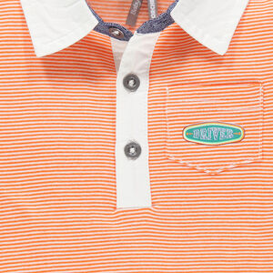 Polo manches courtes rayé avec poche 