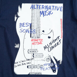 Junior - Tee-shirt manches courtes avec guitare printée 