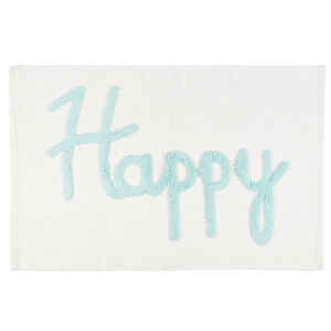 Tapis en coton avec message en bouclette 