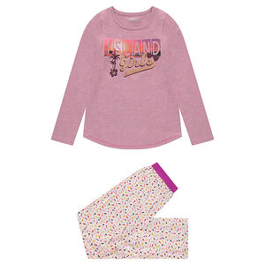 Junior - Pyjama en jersey avec haut printé et bas imprimé all-over 