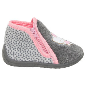 Chaussons forme bottillons à zip et patch Hello Kitty 