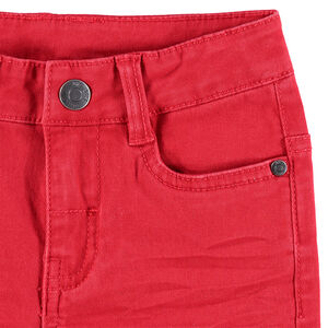 Pantalon effet crinkle avec poche à inscription reliéfée 