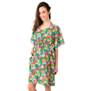 Robe de plage avec fleurs imprimées all-over 