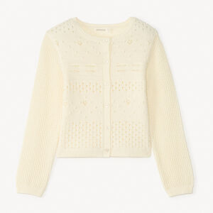 Gilet en tricot fantaisie fille 