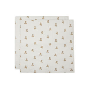 Lot de 2 langes gaze de coton 115x115cm Teddy Bear  