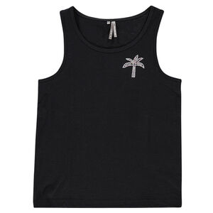 Débardeur uni avec palmier en sequins 