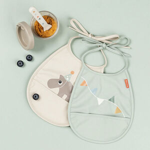Bavoirs imperméables petits 2PCS Celebration Sable 