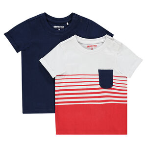 Lot de 2 tee-shirts manches courtes en jersey uni 