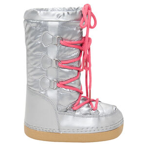 Après-ski argentés effet matelassé à laçage du 24 au 27 