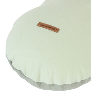 Coussin d'allaitement bicolore vert  